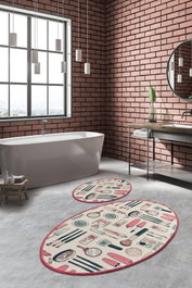 Mijölnir Juego de alfombras de baño Make Up Djt Multicolor